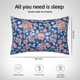 thumbnail image 4 of KLL Rose Flowers Pattern Silk Pillowcase for Hair and Skin Standard Size 20"X 30" Soft Breathable Pillow Covers for Sleeping, 4 of 6