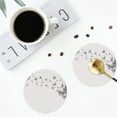 thumbnail image 4 of Disketp Dandelion Blowing In The Wind Funny Coasters,4 Pcs Leather Coasters with Holder, Perfect Housewarming Hostess Gifts,Protect Furniture from Water Marks Scratch and Damage-Round Shape, 4 of 6