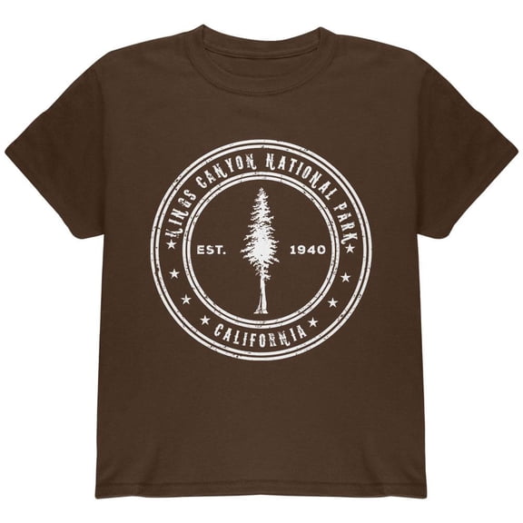 Kings Canyon National Park Youth T Shirt Brown YMD