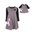 thumbnail image 2 of Leveret Girl and Doll Cotton Dress Unicorn with stars 4 Year, 2 of 2