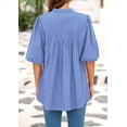 thumbnail image 2 of Blusa PRETTYGARDEN para mujer, verano 2025, manga corta, cuello en V, 2 of 8