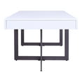thumbnail image 4 of Furniture of America Ariadne 2-Drawer Wood White and Gun Metal Coffee Table, 4 of 12