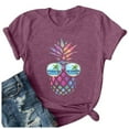 thumbnail image 3 of WILLBEST Shirt T - pour Femmes Haut Ample Imprimé Manches Courtes T-Shirt 5651, 3 of 3