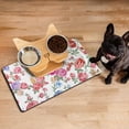 thumbnail image 3 of Pet Feeding Mat with Aesthetic Floral Design and Wildflower Butterfly Illustration, Absorbent Waterproof Non-Slip Dog Food Mat, 3 of 7