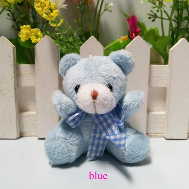 Colgante de oso de peluche, Mini muñeco de peluche suave, llavero de juguete, Pp, algodón, 5,5 cm