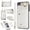 White, variant on ShellTech for iPhone 7 Plus/8 Plus Case with Card Holder and Strap - Zipper Pocket,Crossbody Lanyard Strap,Credit Card Holder,Stand Ring,Cute Phone Wallet Case for Women,White