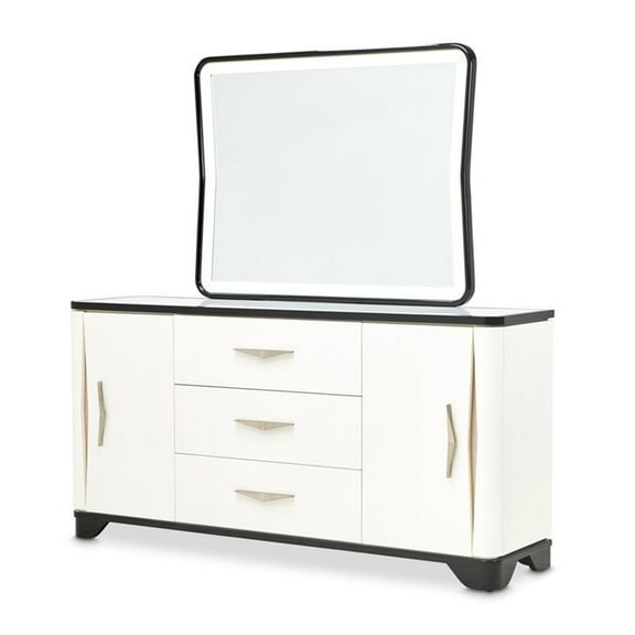 Tuxedo Sideboard with Mirror - Piano Keyboard