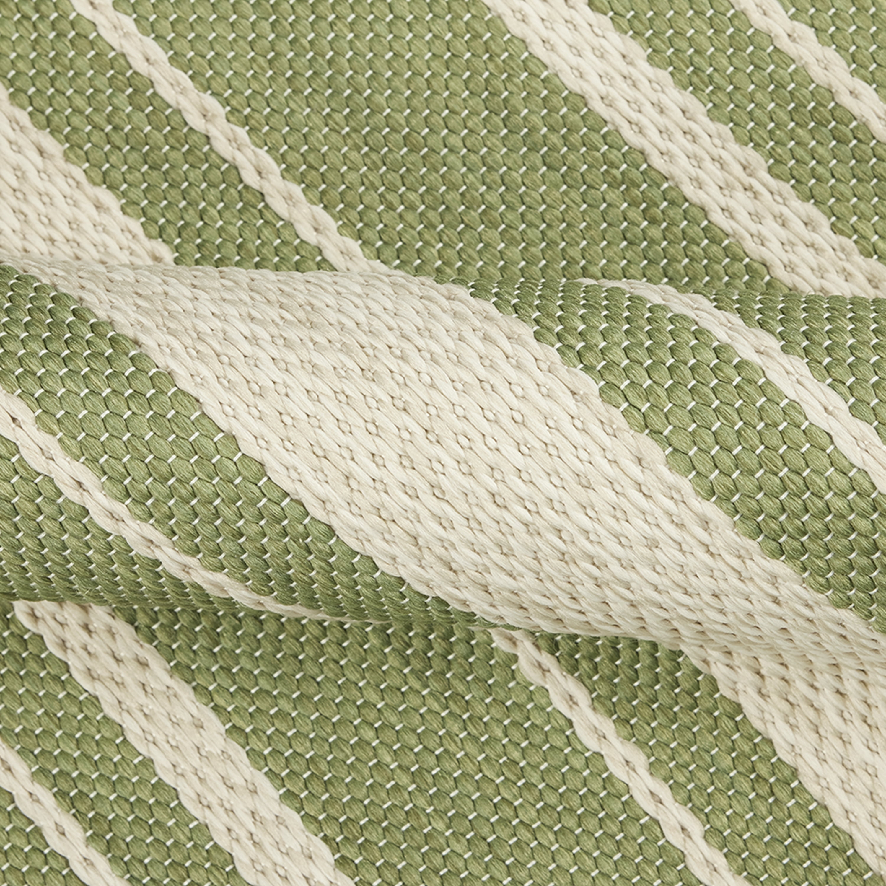Mainstays 24 in x 36 in Sage Variegated Stripe Outdoor Scatter Rug