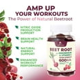 thumbnail image 6 of Beet Root Supplement Gummies 500mg - Superfood with Beetroot Extract Powder Vitamin C & Magnesium - Supports Energy Heart Health & Nitric Oxide Production - Red Beets Supplements Gummy - 60 Gummies, 6 of 11