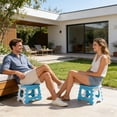 thumbnail image 4 of PLPPYFS Lightweight Foldable Stool Chair, Space Saving Small Stool Folding Stool, Heavy-Duty Plastic Foldable Stool for Sitting, Portable Compact Folding Chair for Home Outdoor Camping, 4 of 7