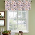 thumbnail image 4 of 2 Pack Valances for Windows, Watercolor Floral Window Valances for Living Room/Bedroom/Bathroom, Spring Flowers Plants Modern Rustic Light Filtering Kitchen Curtain Valance 54"W x18" L, 4 of 9