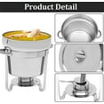 thumbnail image 3 of 11L/9.9Qt Soup Warmer Soup Chafer Station with Water Pan, 201 Stainless Steel Food Warmer Catering Supplies, Includes Fuel Holder, 3 of 7