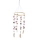 thumbnail image 1 of Campanas de viento de plumas y bolas peludas, adorno colgante para el hogar Rosa blanco gris, 1 of 8