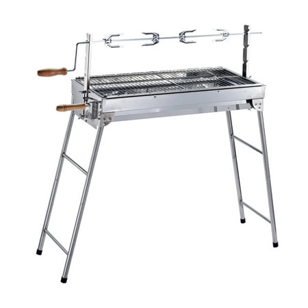 Aleko Lightweight Portable Foldable Stainless Steel Charcoal Aleko Lightweight Portable Foldable Stainless Steel Charcoal Barbecue Grill With Roasting Bar