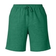 thumbnail image 3 of Lmnyox Womens Plus Size Shorts Fashion Casual Elastic Waist Drawstring Sweat Shorts Summer Solid Color Basic Shorts, 3 of 8