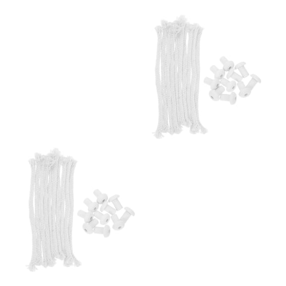 Hemoton 20 Sets  Lamp Wick Cotton Oil Lamp Wick Replacement Wick Tiki Torch Wick Oil Lamp Wick Lamp Wicks and Holder Set for Torch Wine Bottle Oil Candle