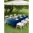 thumbnail image 3 of Outdoor Tablecloth with Umbrella Hole and Zipper, Navy Blue Ombre Rectangle Table Cloth 60x84 Inch Waterproof Tablecloth, Contemporary Gradient Abstract Art Picnic Table Cover for Patio Camping, 3 of 7