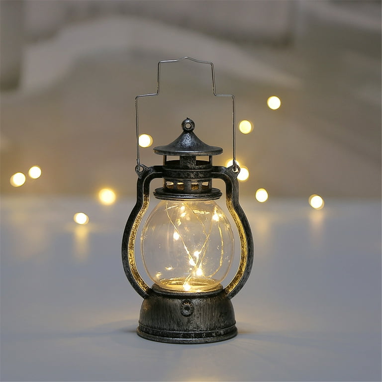 LED Vintage Lantern Battery Operated Rustic Lantern Outdoor Decoration  Flickering Flame Western Lantern Hanging Lamp with Remote for Halloween  Decor