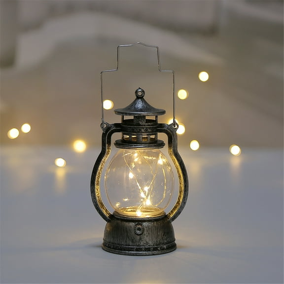 Guozer Mini Christmas Lantern LED Imitation Oil-lamp Christmas Night Light for Home Decor & Gifting