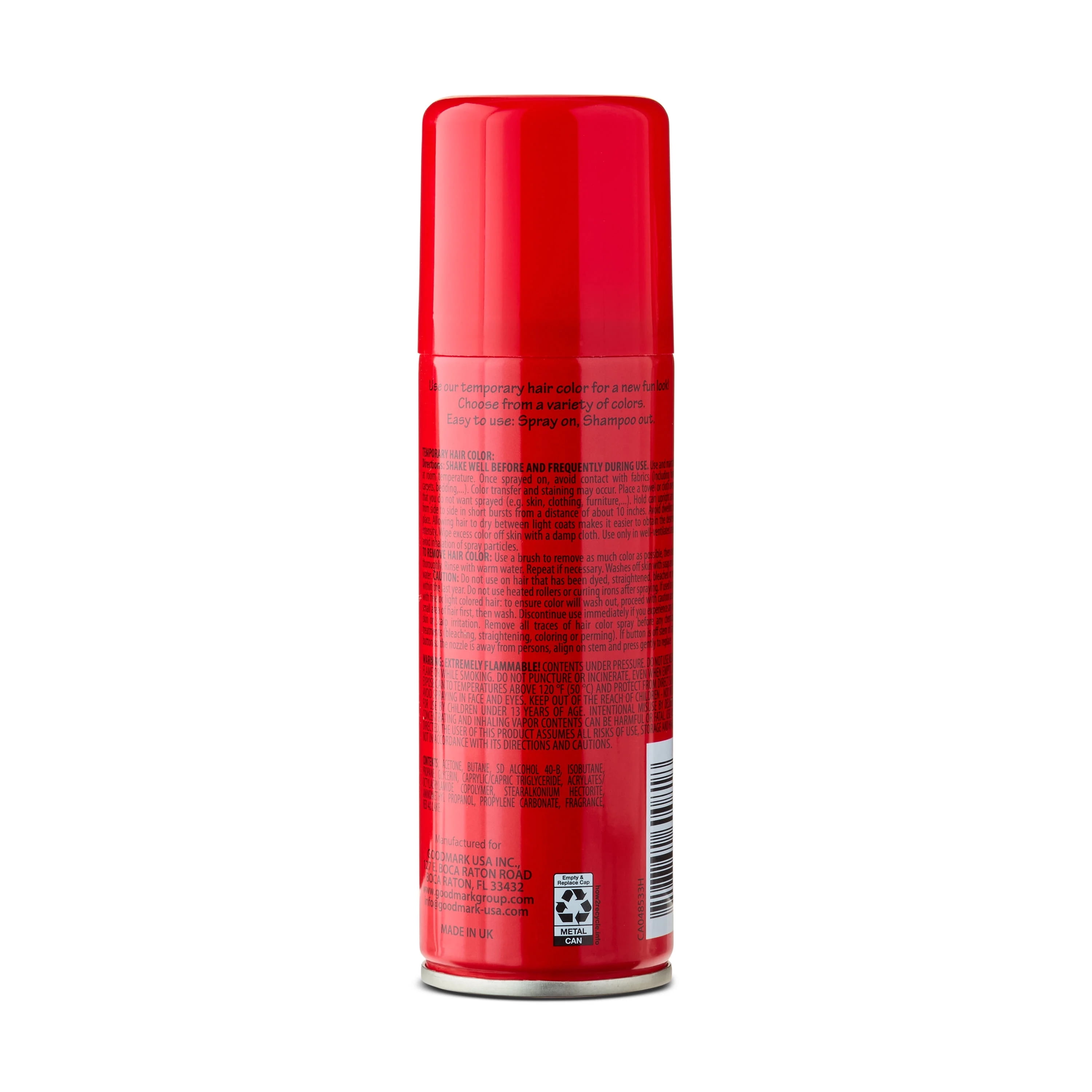 Red Hair Spray, Halloween Accessory, Temporary Color, 3oz   by Goodmark