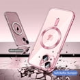 thumbnail image 4 of Clear Plating Ultrathin Silicone Case For iPhone 16 15 14 13 12 11 Pro Max 16 Plus Magsafe Magnetic Lens Film Protect Cover Pink, 4 of 5