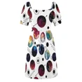 thumbnail image 6 of Watercolor Colorful Galaxy in Circles Sleeveless Dress summer clothes summer dresses womens 2024, 6 of 7