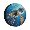 thumbnail image 1 of Fotbe Watercolor Turtle Funda de Llanta de Repuesto con Estampado, Engrosada, Ajuste Universal para Jeep, Remolque, RV, SUV, Camión-15 inch, 1 of 6