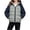 AG, variant on Kids Jacket Colorblock Hooded Puffer Jacket for Kids Zip-Up Coat Raglan Sleeves (AG,5-6 Years)