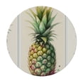 thumbnail image 4 of PIKWEEK Watercolor Pineapple Spring Summer Holiday Home Decoration Round Tablecloth with Elastic Edge White, 4 of 8