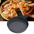 thumbnail image 3 of NonStick Carbon Steel Pie Pizza Cake  Removable Bottom Baking Pan for Kitchen Tool, 3 of 8