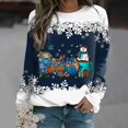 thumbnail image 1 of Pntutb - Camiseta estampada para mujer, blusa de manga larga, cuello redondo, tops casuales, sudadera Pntutb Pntutb-1992, 1 of 5