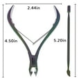 thumbnail image 6 of Green Estetica-Cuticle Trimmer with Cuticle Pusher Stainless Steel Sharp Blades Double Spring Cuticle Nipper – Multicolor, 6 of 9