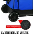 thumbnail image 4 of WOLT | Blue Double Roller 2 Ball Bowling Bag Retractable Handle extends to 40", 4 of 5