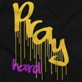 thumbnail image 2 of Urban Christian Faith Pray Hard Plus Size Long Sleeve Graphic Tee Shirt Brisco Brands 3X, 2 of 5
