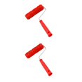 thumbnail image 1 of Wweixi Delicate Embossed Pattern Painting Roller with Plastic Handle Add Touch of Sophistication to Living Space Red Type A 2Set, 1 of 6