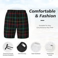 thumbnail image 5 of Daiia Buffalo Plaid Dark Green Mens Swim Trunks Swim Shorts Quick Dry Swim Shorts with Mesh Lining Pockets-3X-Large, 5 of 9