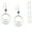 silver, blue satin textured glass, variant on Color Choices Round Beaded Hoop .925 Sterling Silver Earrings - Copper