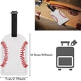 thumbnail image 2 of Luggage Tags for Travel Women Men Kids Red Baseball Softball Ball Laces Set of 2 Luggage Baggage Tag Suitcases Labels Leather Decoration, 2 of 6