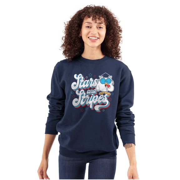 Tootsie Owl USA Stars and Stripes Sweatshirt for Men or Women Brisco Brands S
