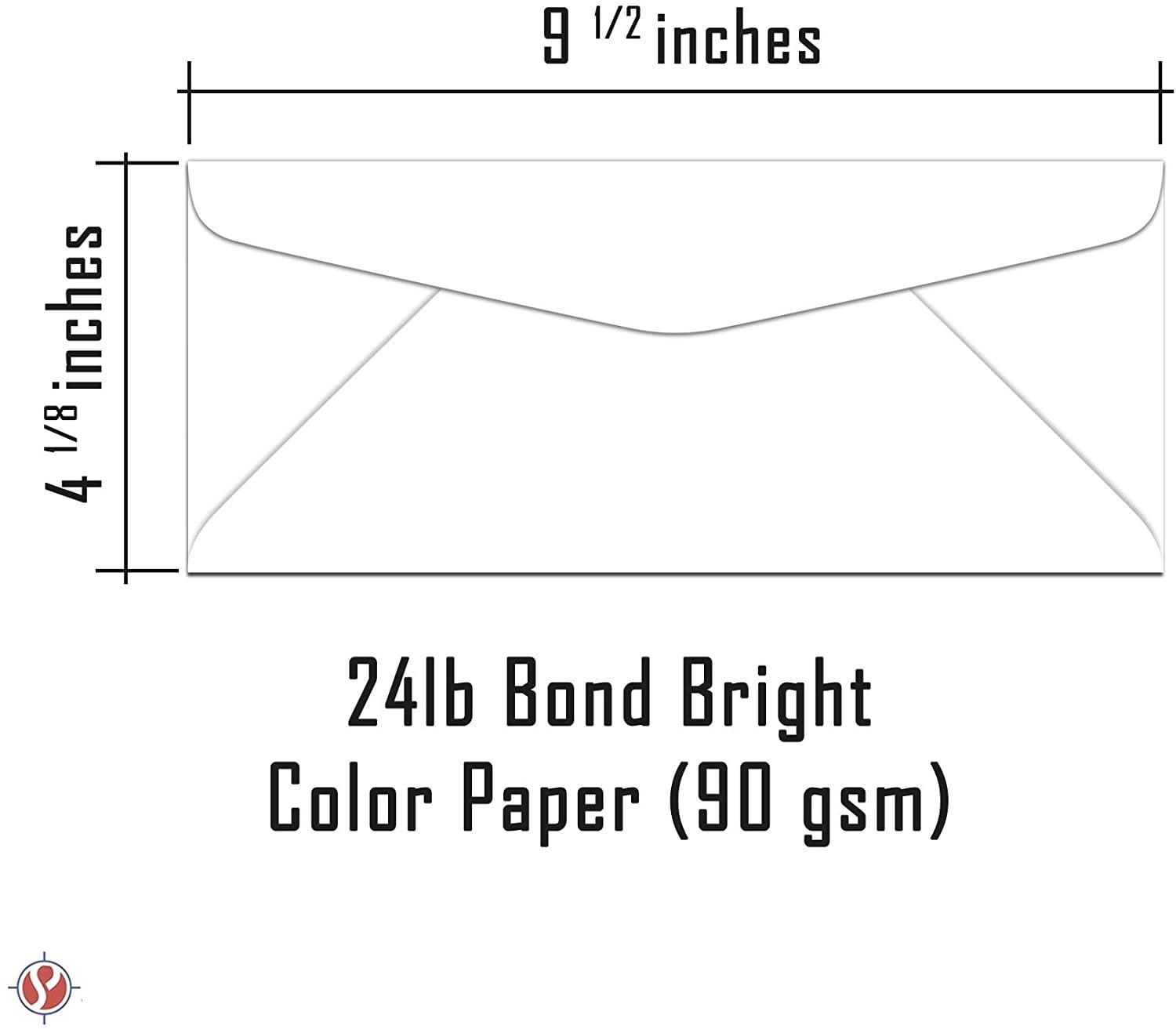 White #10 Business Color Mailing Envelopes | 4 1/8 X 9 ½ inches | 24lb Bond Bright Color Paper (90 GSM) | 50 Envelopes Per Pack