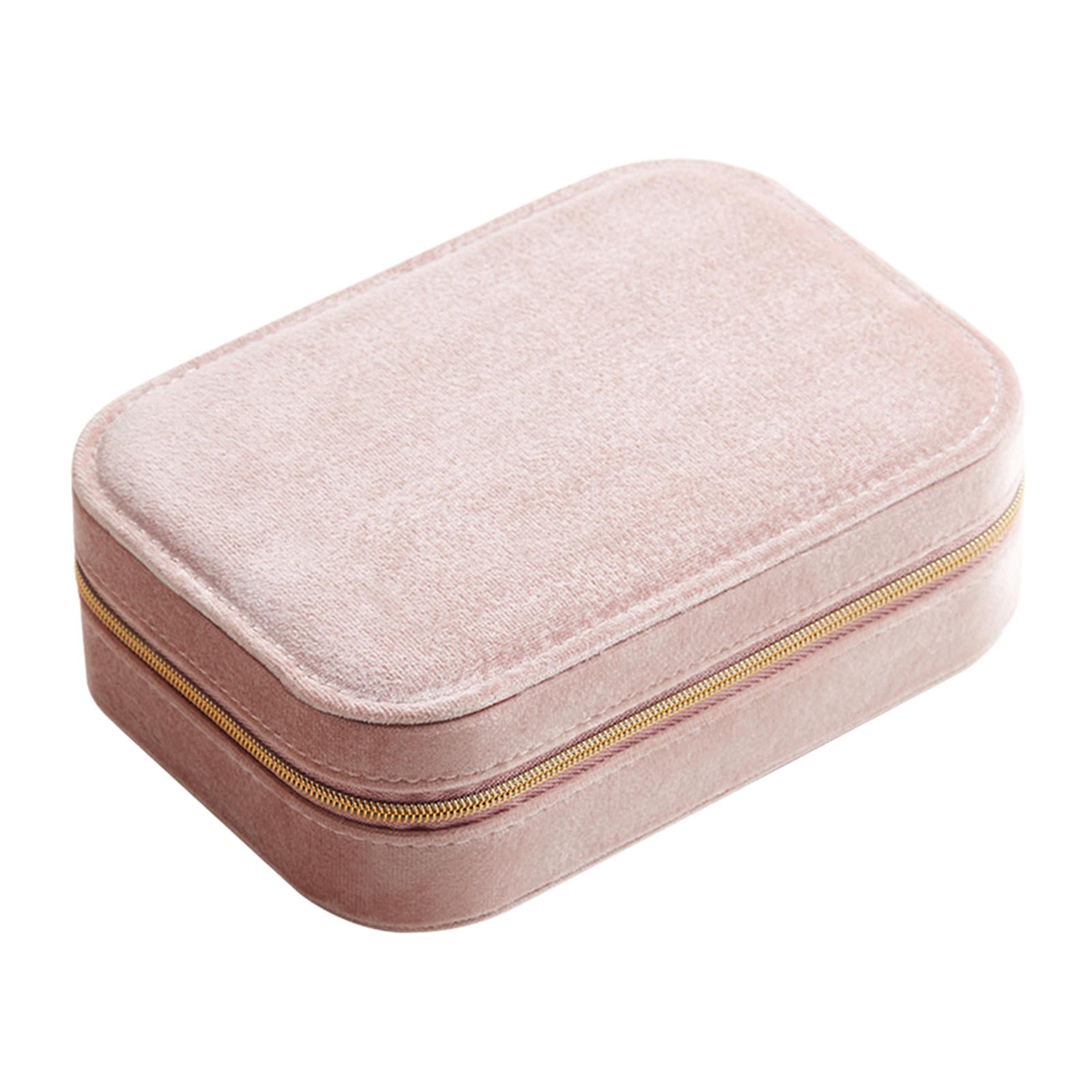 FVDPWYE Earrings Organizer Jewelry Showcase ,Travel Storage Case Chic with Hanging Hooks pink