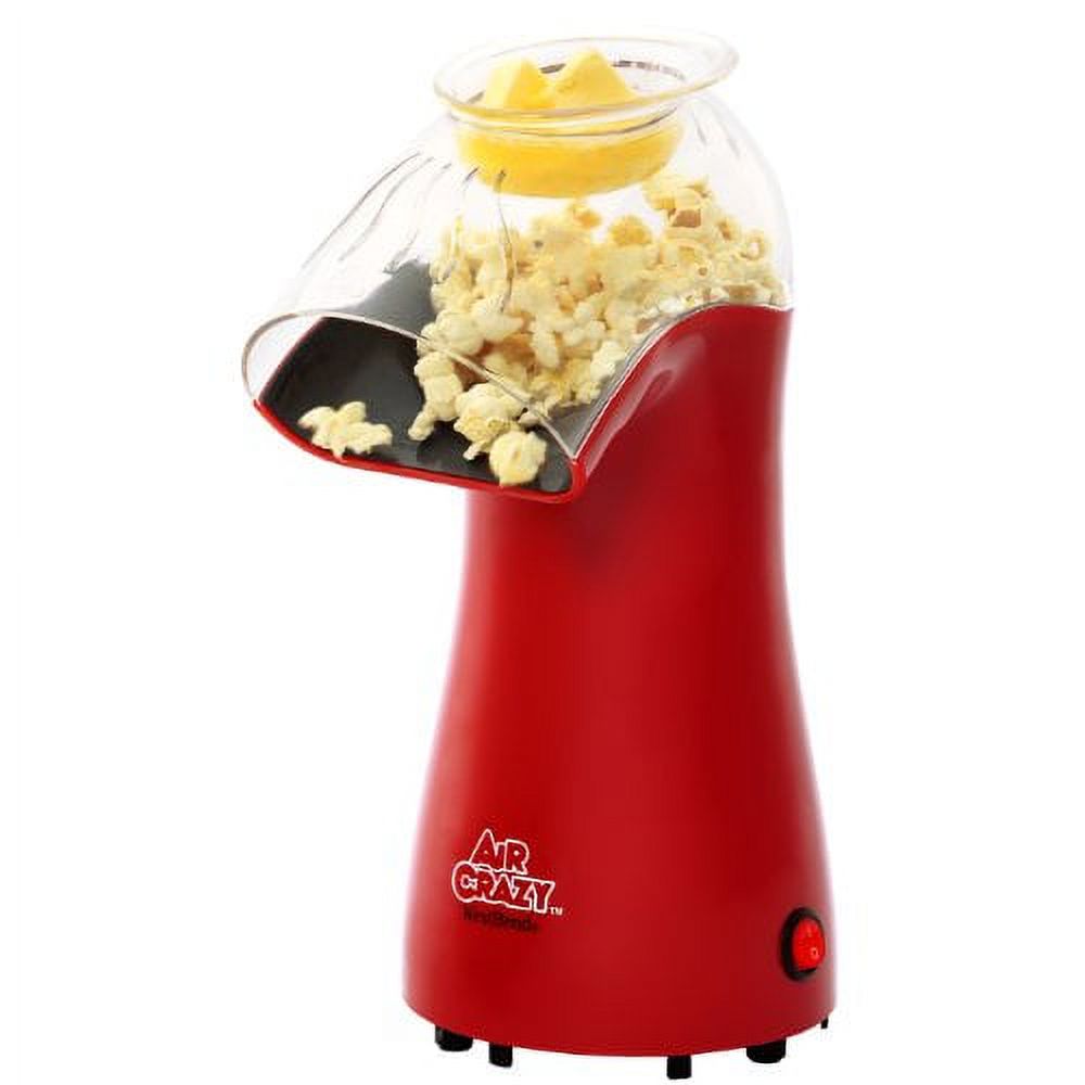 AirCrazy 4qt Hot Air Popcorn Machine, Red