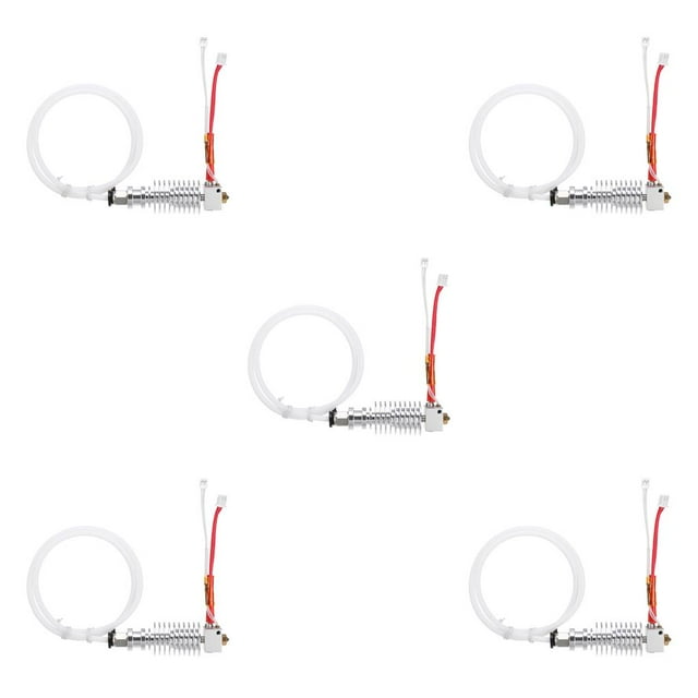 Decodeary 3 Dimensional Printer Extruder Kit Portable Professional J-head Hot End Anti-rust Component Replacement for 1Pcs 5Set