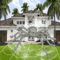thumbnail image 2 of Giant Halloween Hairy Spider,Realistic Scary Gray Spider Props Decoration for Indoor and Outdoor Decoration,Large Spooky Spider with Red Eyes, 2 of 5