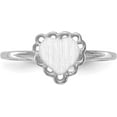 thumbnail image 4 of 14k White Gold 6.0x6.5mm Open Back Heart Signet Ring - Ring Size 6.0, 4 of 8