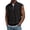 Black, variant on Mens Waffle Cut Off Shirts 2026 Quarter Zip Pullover Tank Tops Summer Casual Gym Muscle Sleeveless Shirts Royal Blue L