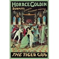 thumbnail image 2 of Strobridge 13x18 Black Ornate Wood Framed with Double Matting Museum Art Print Titled - Magicians: Horace Goldin, Magician: The Tiger God, 2 of 4