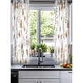 thumbnail image 2 of Brown Spring Floral Sheer Curtains 39 Inch Length 2 Panels Set for Living Room/Bedroom, Flowers Leaves Elegant Pastoral Kitchen Curtains Grommet Semi-Sheer Curtains Window Treatments 27.5"x39"x2, 2 of 7