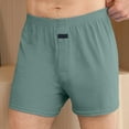 thumbnail image 2 of Xijirk Mens Underwear,Shorts Solid Color Cotton Alloa Pants Loose Fit European Style Home Casual Breathable Daily Comfort,Men's Underwear,Green,2XL, 2 of 6