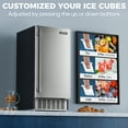 thumbnail image 2 of Coolski Commercial Under Counter Ice Machine, 80 lbs/24h Built-in Ice Maker, 2 of 10